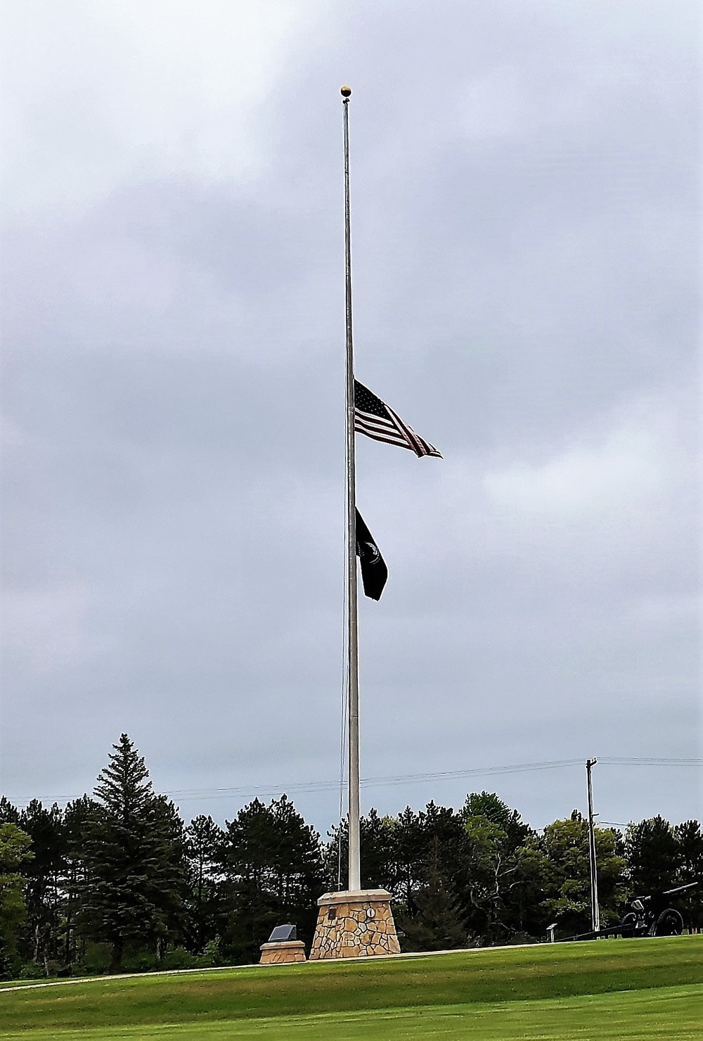 American Flag and Fort McCoy