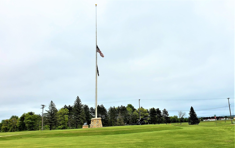 American Flag and Fort McCoy