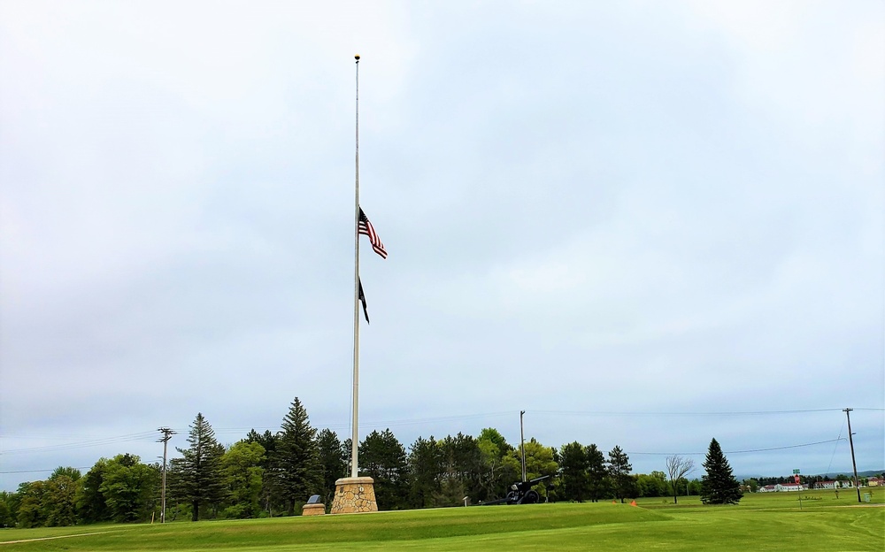 American Flag and Fort McCoy