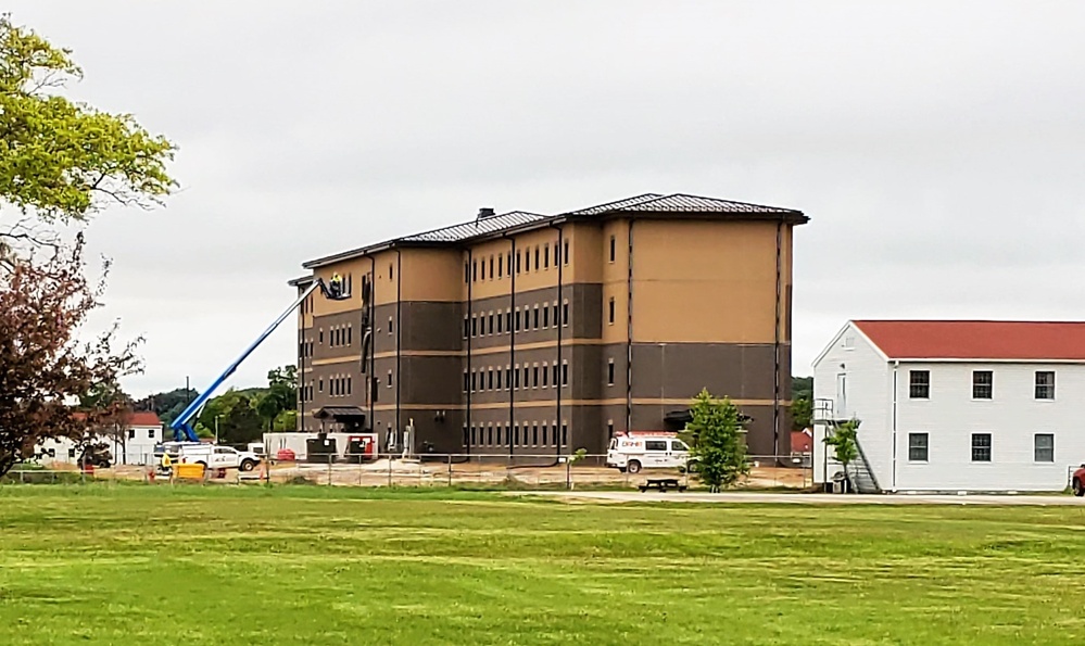 Contractor continues with steady progress on second new 4-story barracks at Fort McCoy