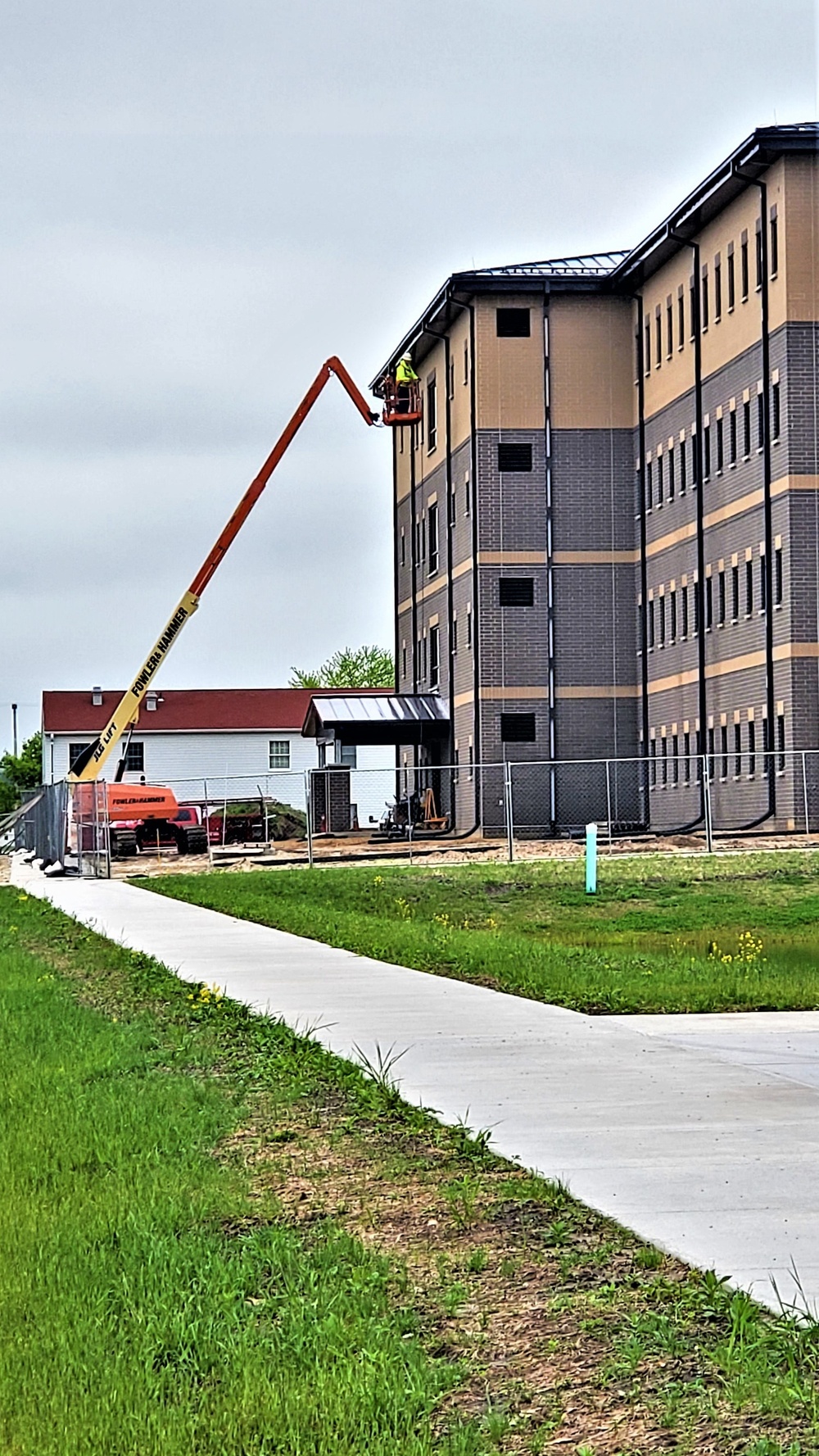 Contractor continues with steady progress on second new 4-story barracks at Fort McCoy