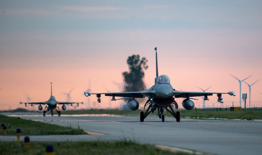 510th EFS lands at dawn