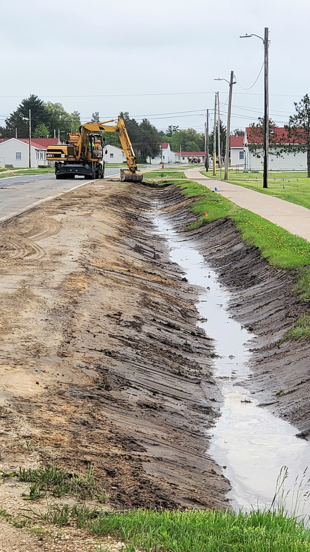 Ditch improvement work at Fort McCoy