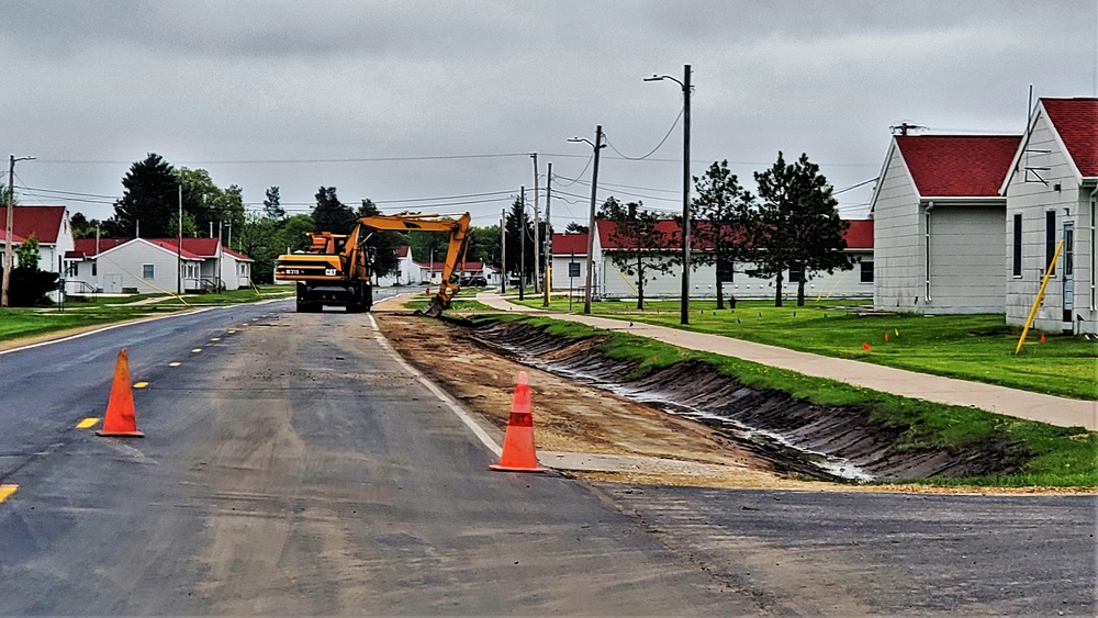 Ditch improvement work at Fort McCoy