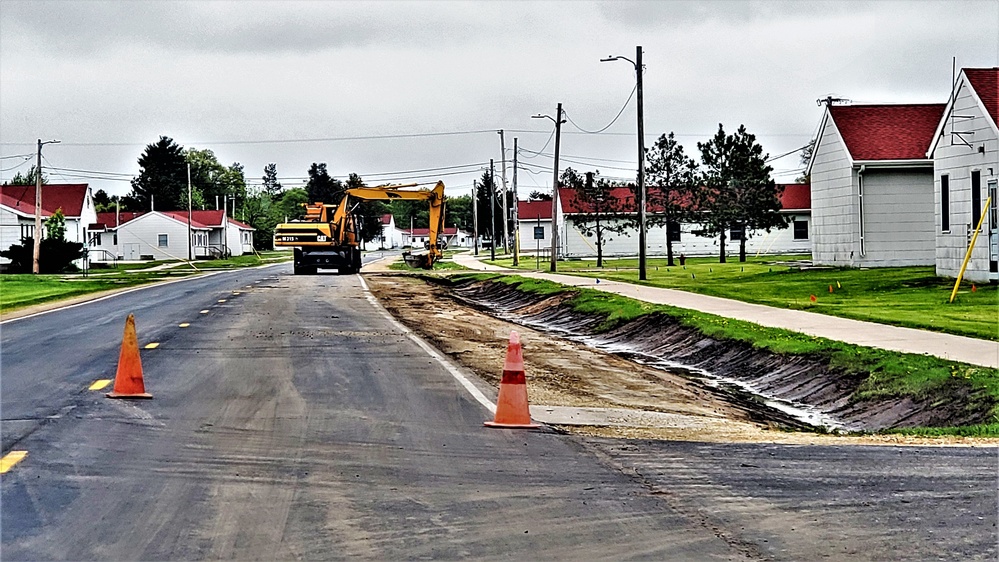 Ditch improvement work at Fort McCoy