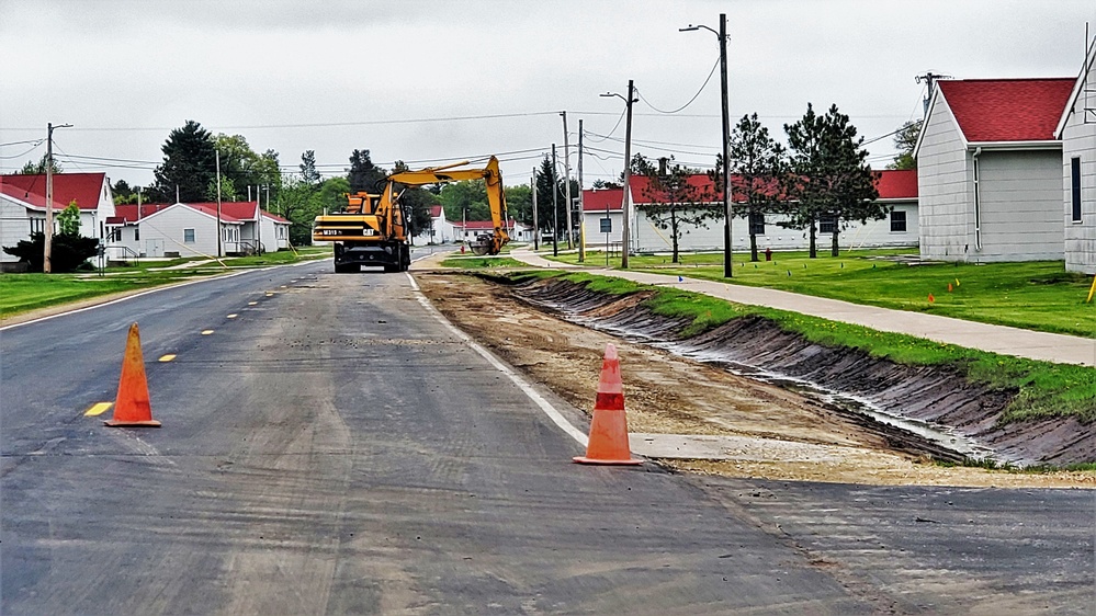 Ditch improvement work at Fort McCoy