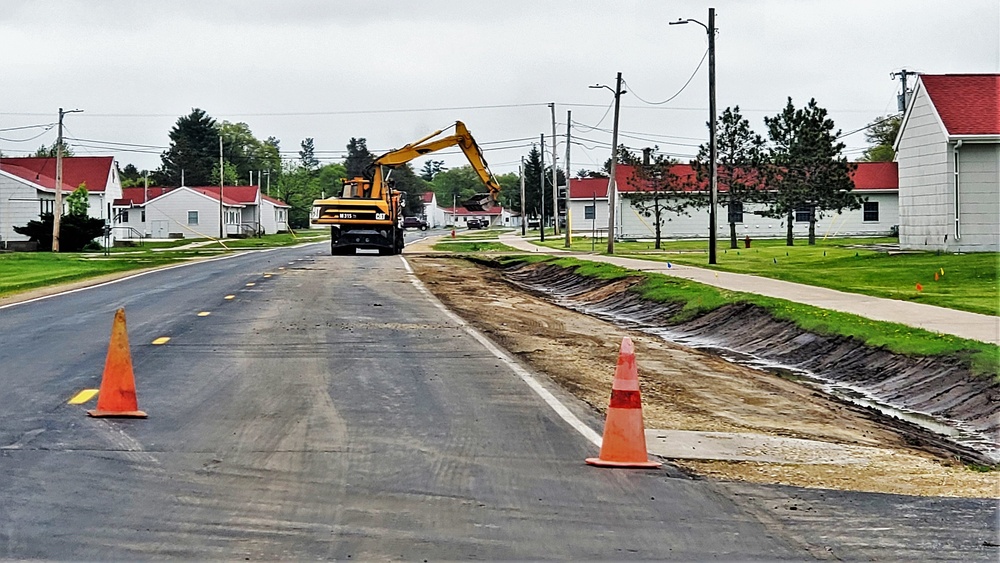 Ditch improvement work at Fort McCoy