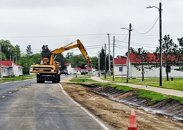 Ditch improvement work at Fort McCoy