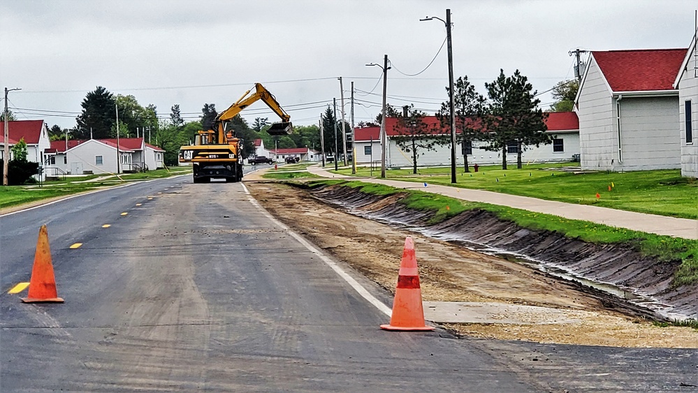 Ditch improvement work at Fort McCoy