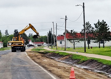 Ditch improvement work at Fort McCoy
