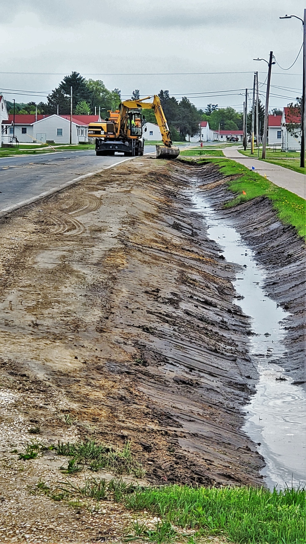 Ditch improvement work at Fort McCoy