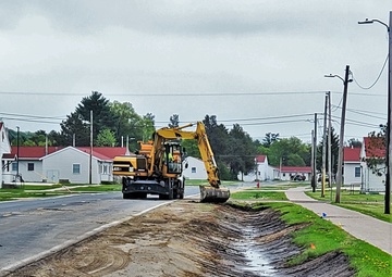 Ditch improvement work at Fort McCoy