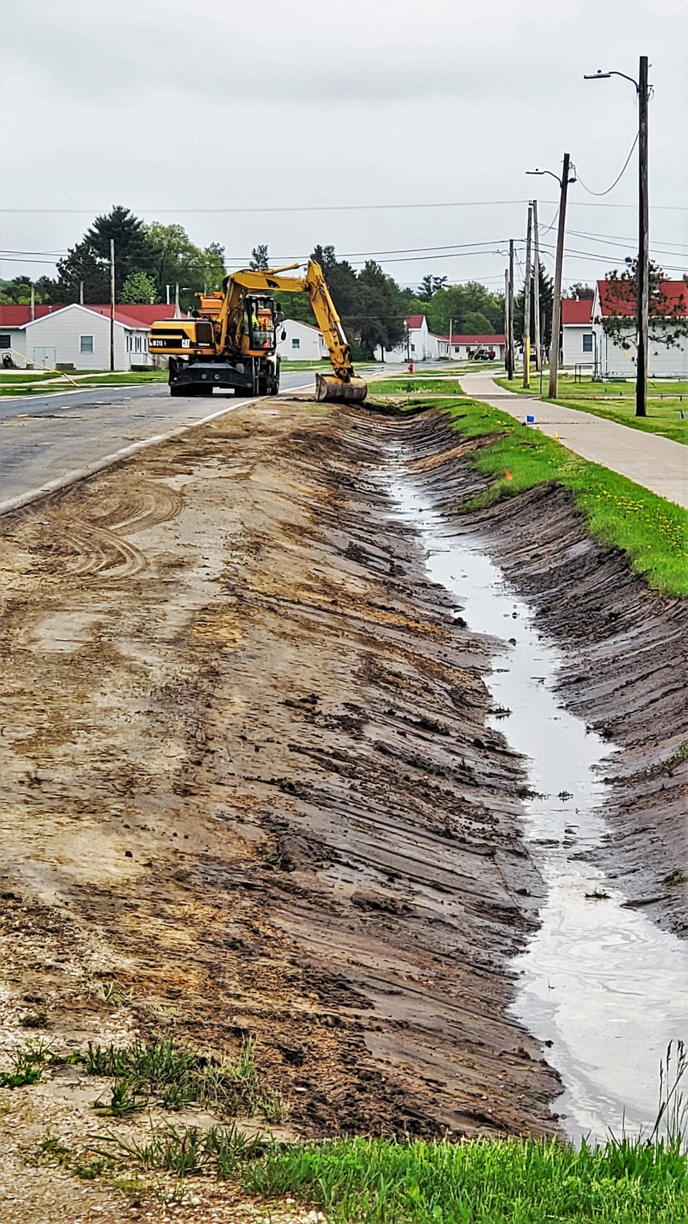 Ditch improvement work at Fort McCoy