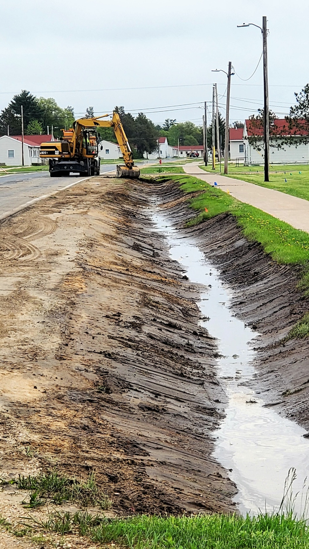 Ditch improvement work at Fort McCoy