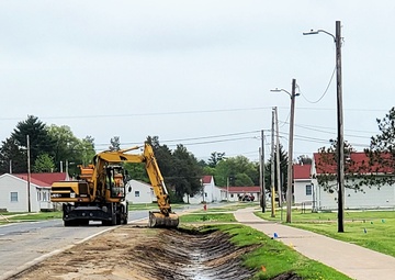 Ditch improvement work at Fort McCoy