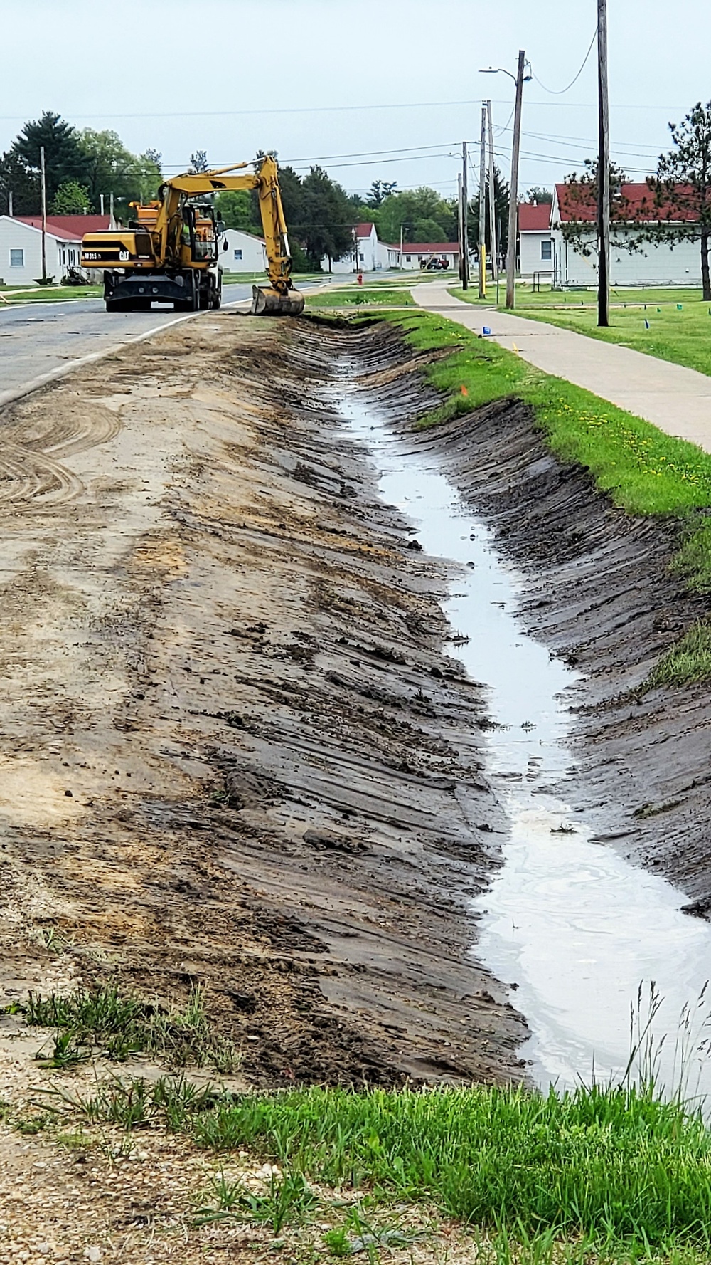 Ditch improvement work at Fort McCoy