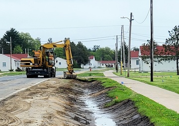 Ditch improvement work at Fort McCoy