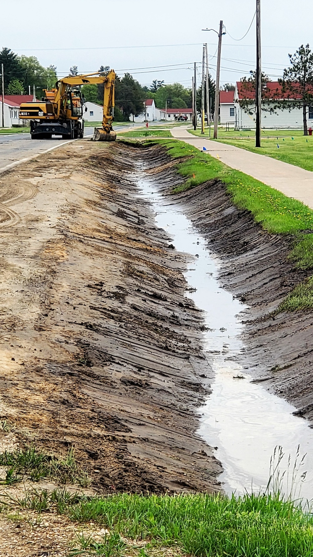 Ditch improvement work at Fort McCoy