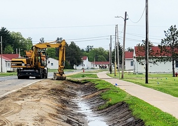 Ditch improvement work at Fort McCoy