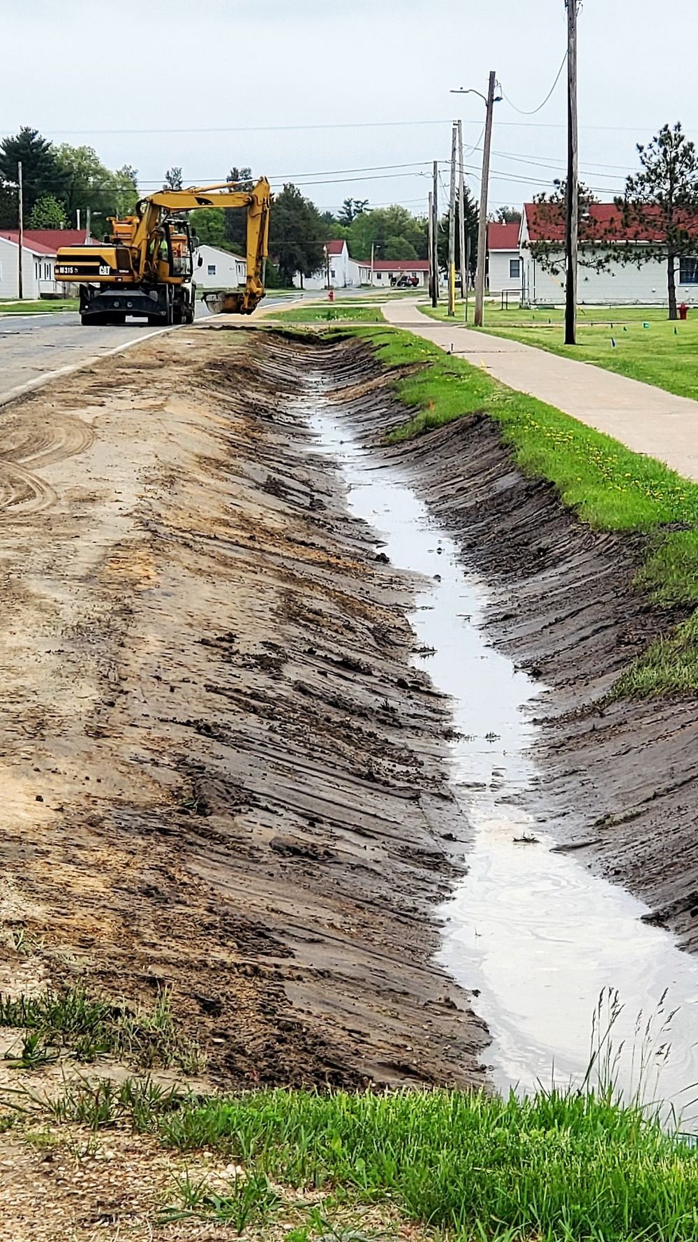 Ditch improvement work at Fort McCoy