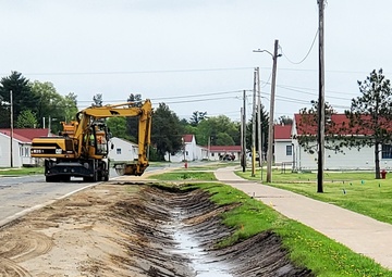 Ditch improvement work at Fort McCoy