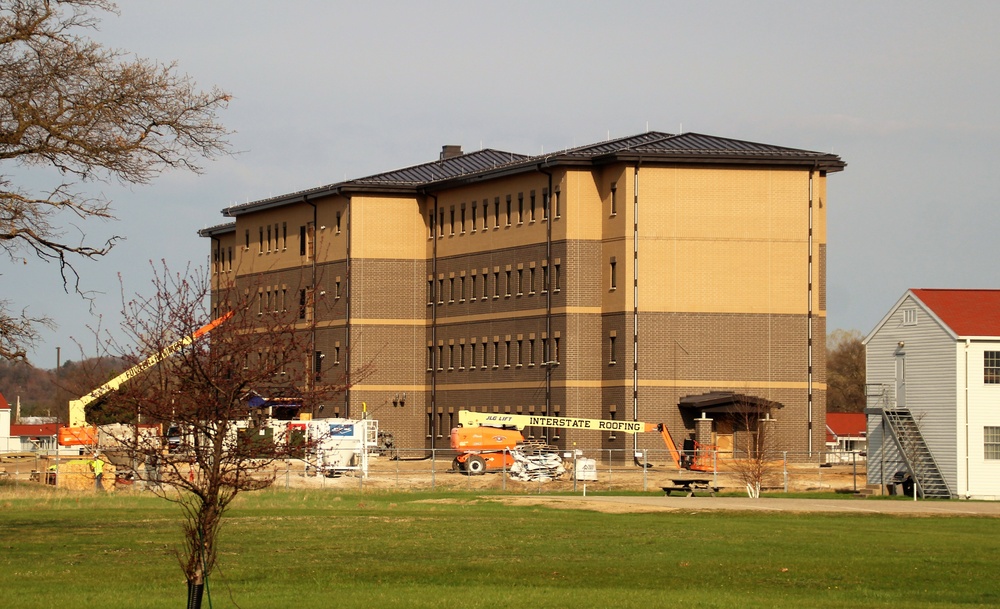 Contractor continues with steady progress on second new 4-story barracks at Fort McCoy