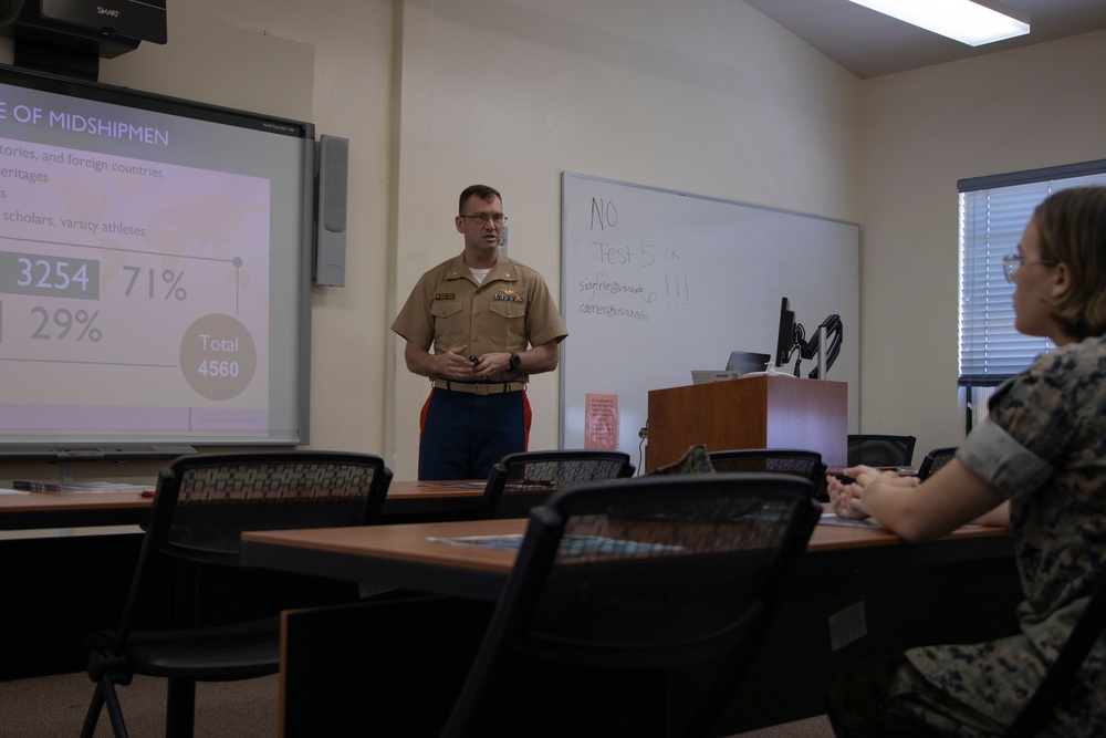 Naval Academy holds information sessions aboard Camp Pendleton