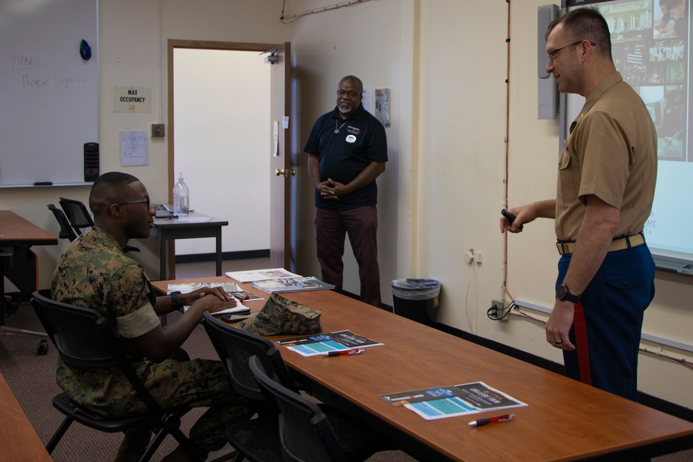 Naval Academy holds information sessions aboard Camp Pendleton