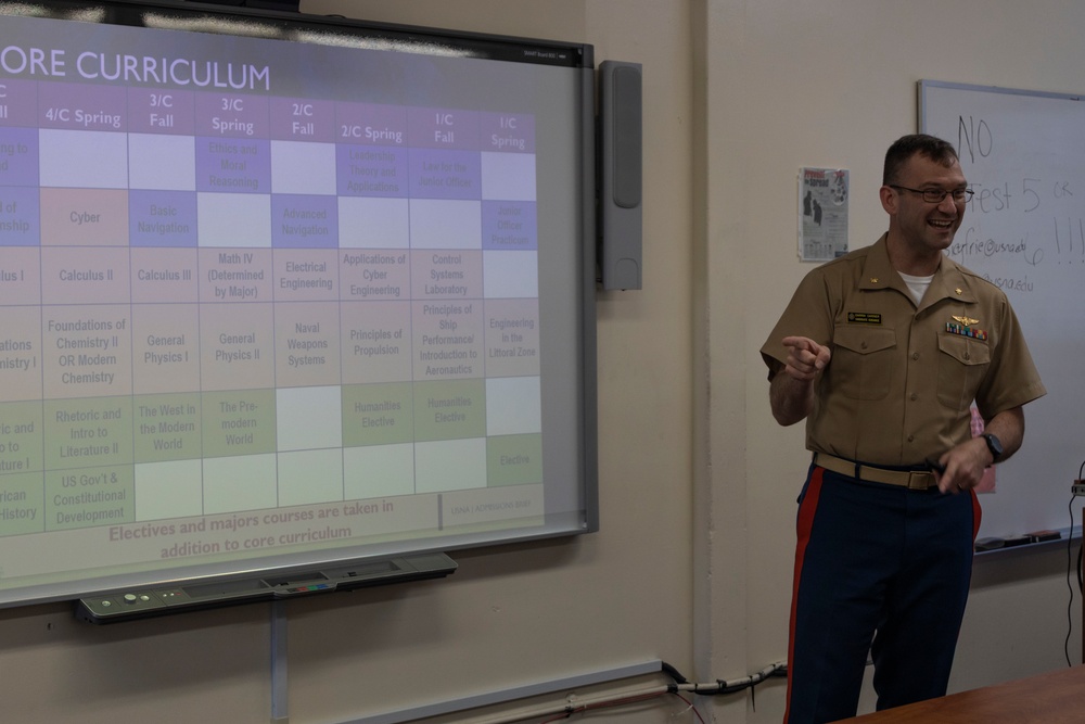 Naval Academy holds information sessions aboard Camp Pendleton