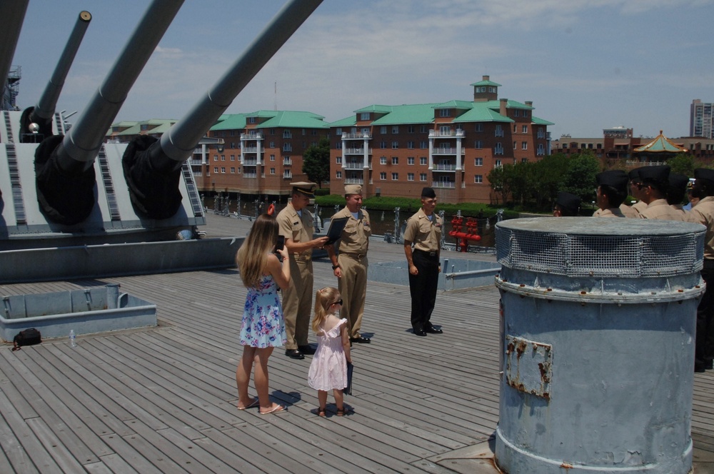 Naval Museum hosts a reenlistment ceremony