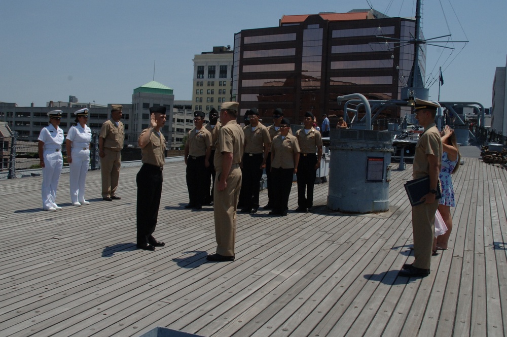 Naval Museum hosts a reenlistment ceremony