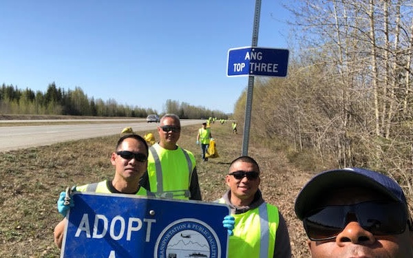 168th Wing Top 3 takes out the trash in Alaska Adopt-A-Highway Program