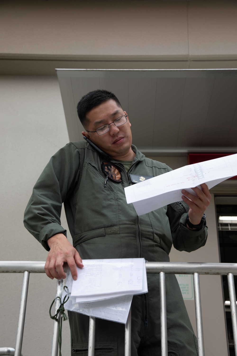 Don't Look Down: Air Traffic Control communication technician Marines maintain radio tower