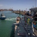 USS San Jacinto pulls into Barcellona Spain