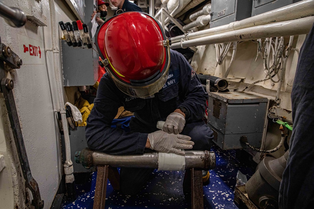 USS San Jacinto conducts Damage Control Training