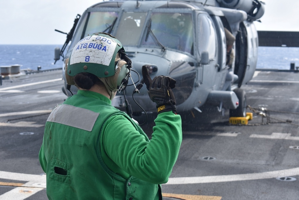 USS Billings Conducts Flight Quarters