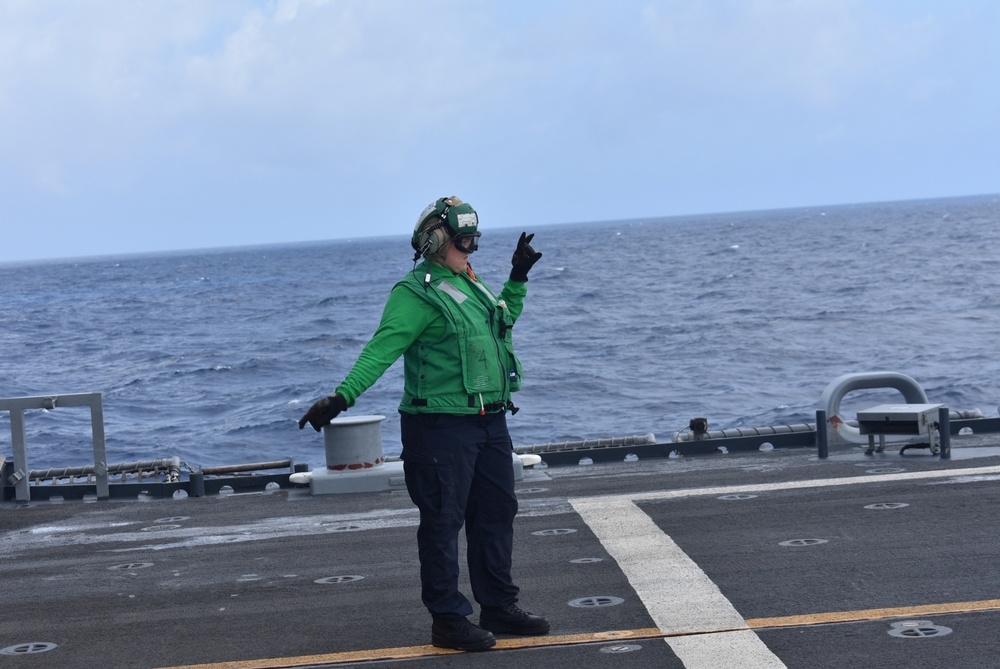 USS Billings Conducts Flight Quarters