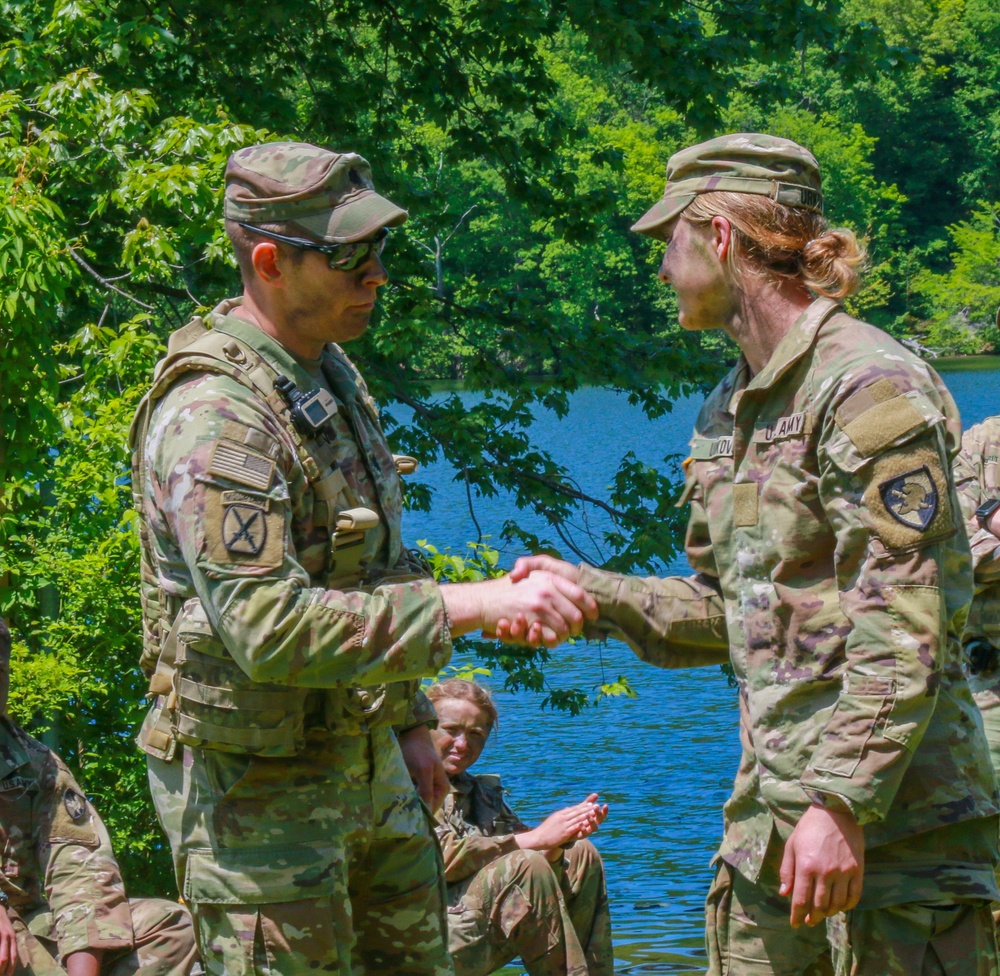 USMA Cadet Receives Coin During CST