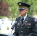 Walter “Chip” Mann, Chief Warrant Officer, United States Army retired, addresses the attendees at the memorial Day event