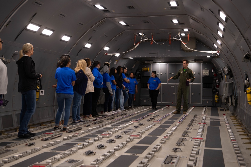 Spring Creek High School visits 916th Air Refueling Wing