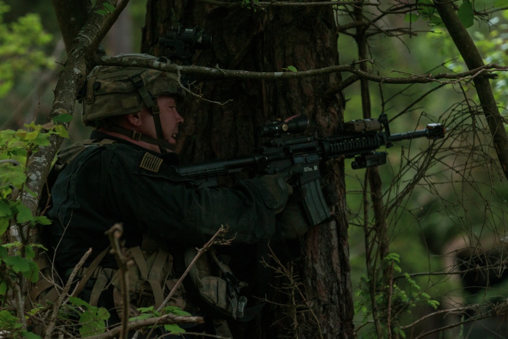 U.S. Soldiers assigned to 1-4 Infantry Regiment execute Air Assault operation in Hohenfels, Germany