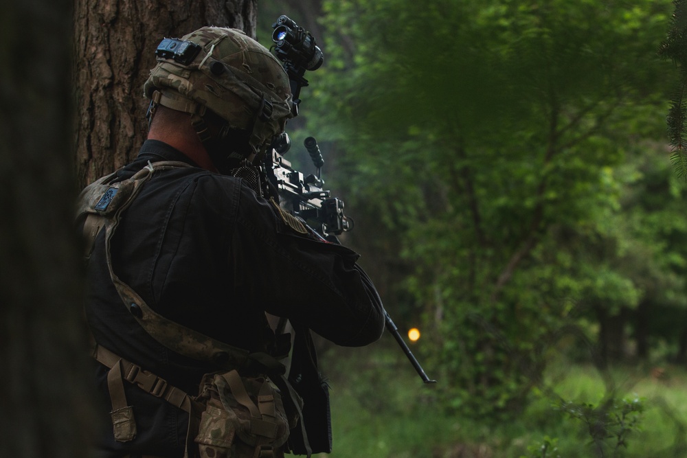 U.S. Soldiers assigned to 1-4 Infantry Regiment execute Air Assault operation in Hohenfels, Germany