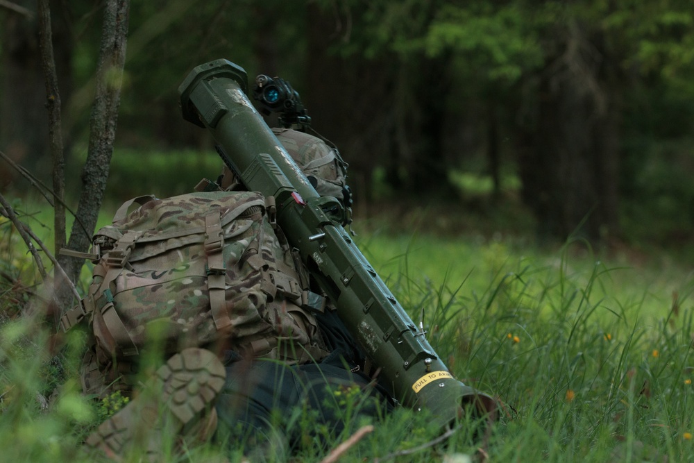 U.S. Soldiers assigned to 1-4 Infantry Regiment execute Air Assault operation in Hohenfels, Germany