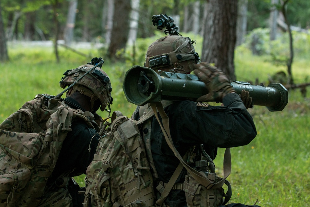 U.S. Soldiers assigned to 1-4 Infantry Regiment execute Air Assault operation in Hohenfels, Germany