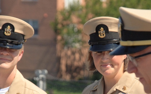 Husband and Wife re-enlist aboard the Battleship Wisconsin