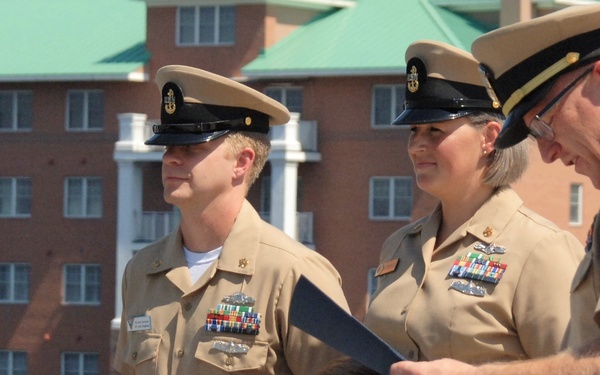 Husband and Wife re-enlist aboard the Battleship Wisconsin