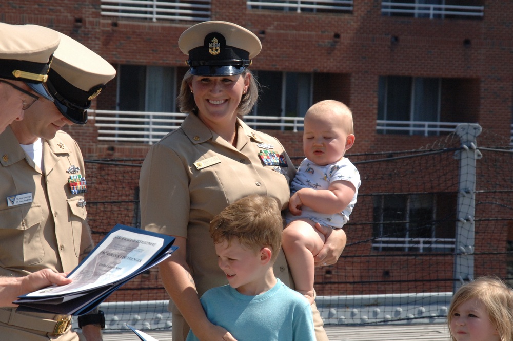 Husband and Wife re-enlist aboard the Battleship Wisconsin