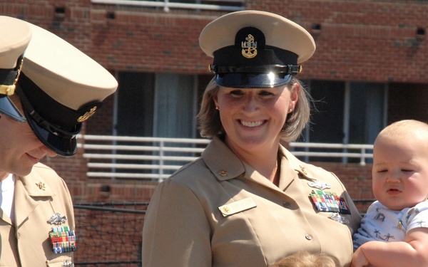 Husband and Wife re-enlist aboard the Battleship Wisconsin