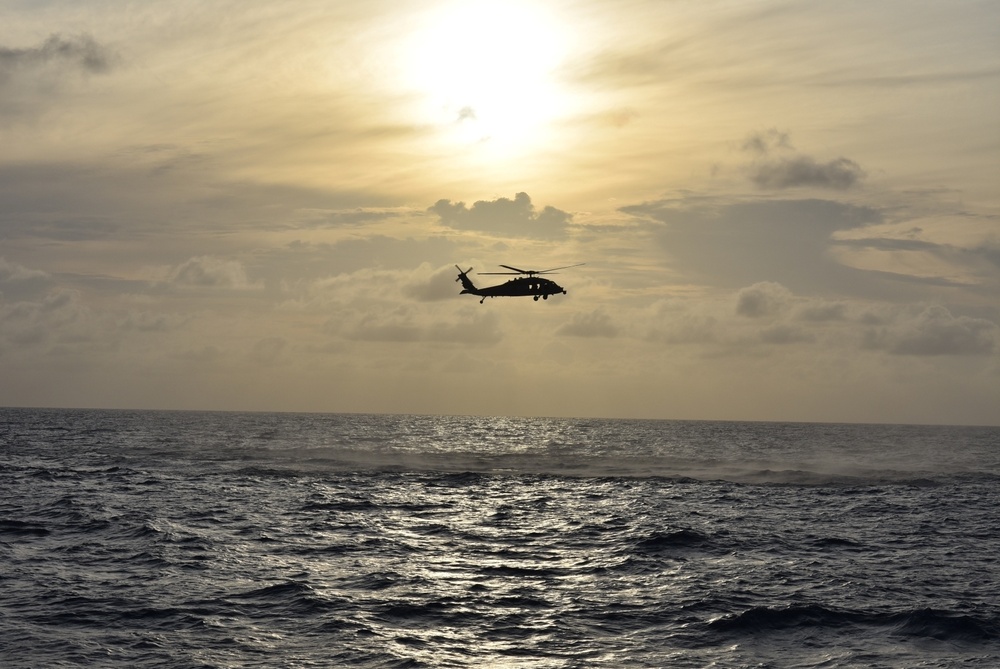 HSC 28 Conducts Flight Ops on USS Billings