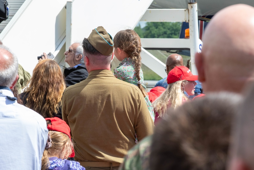 WWII veterans arrive in France for D Day